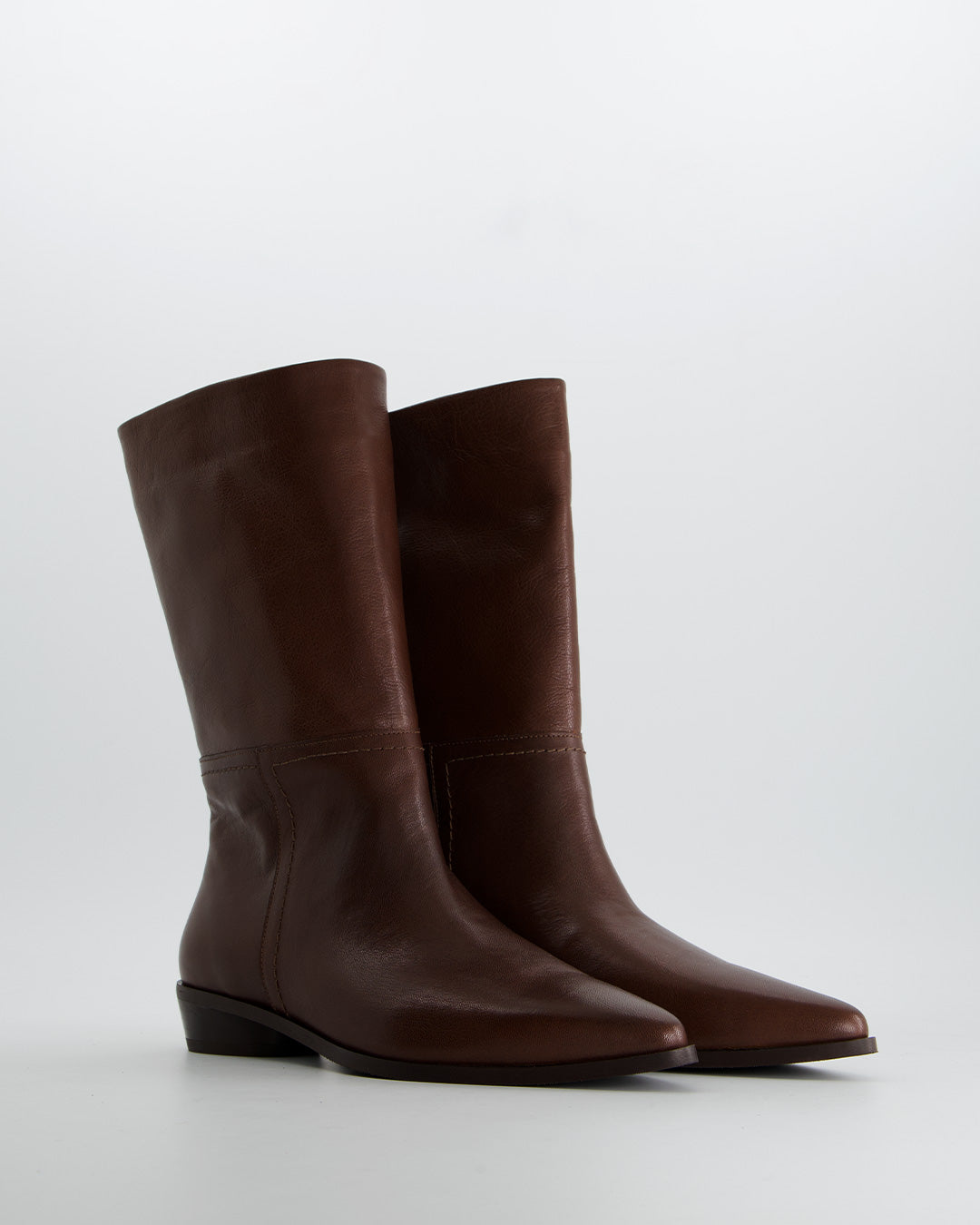 Bota marrón de caña media -Opo