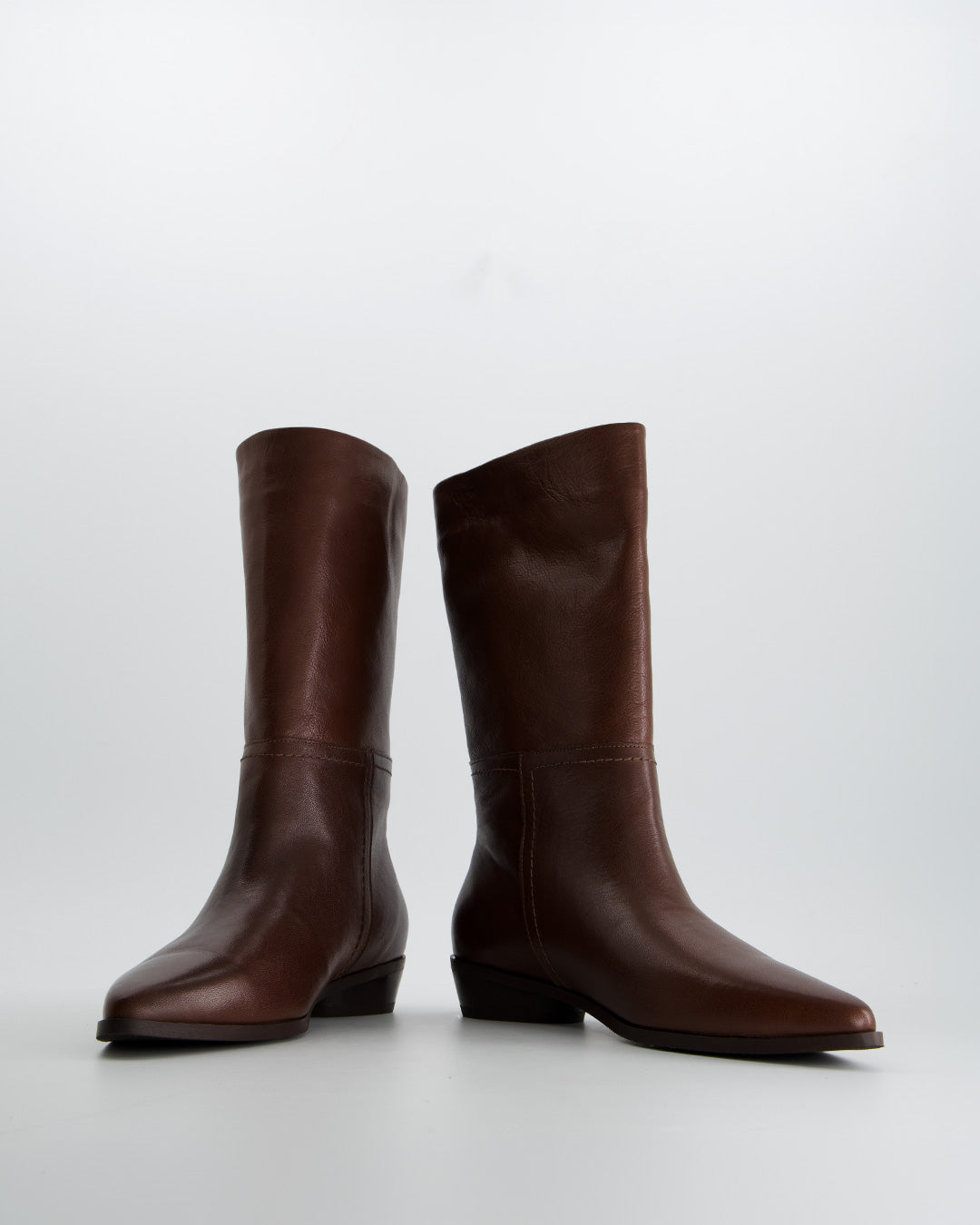 Bota marrón de caña media -Opo