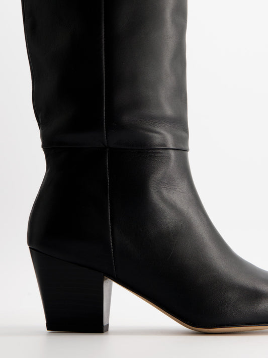 Botas altas de piel con tacón - Brera