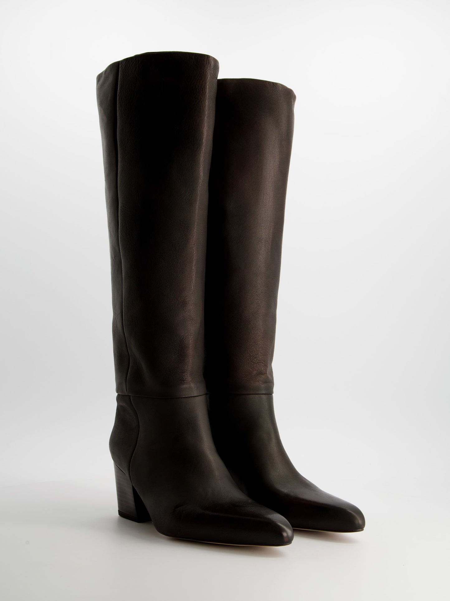 Botas altas de piel con tacón - Brera