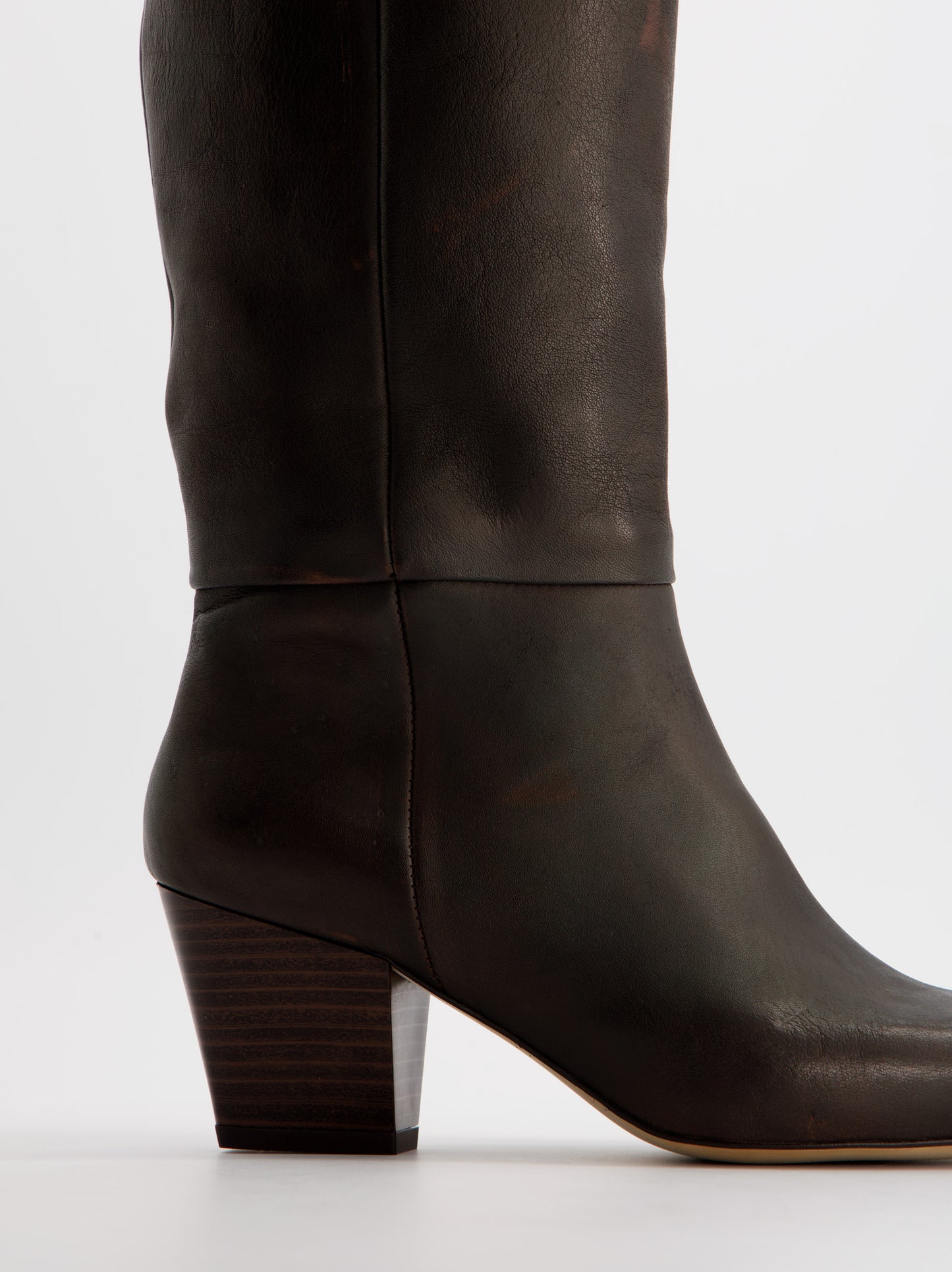 Botas altas de piel con tacón - Brera