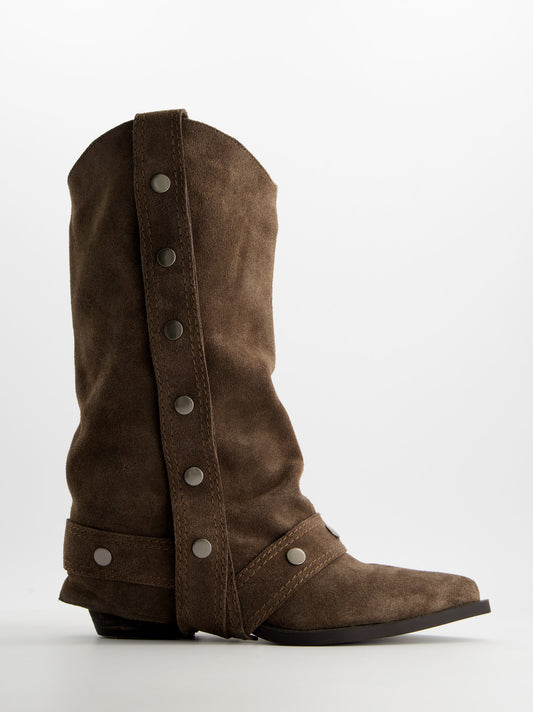 Botas cowboy de ante con tachuelas - Kendal