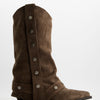 Studded Suede Cowboy Boots - Kendal