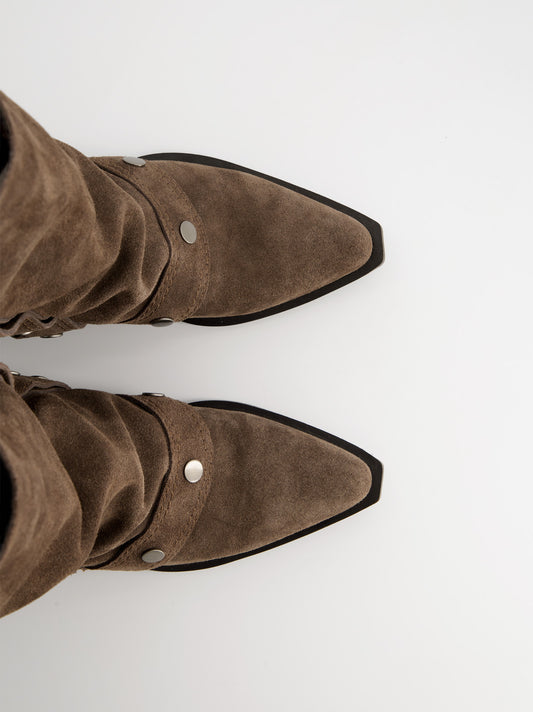 Botas cowboy de ante con tachuelas - Kendal