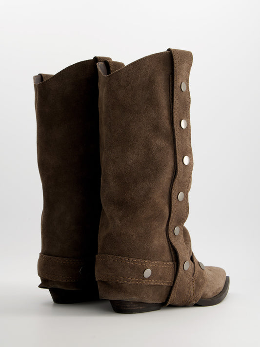 Botas cowboy de ante con tachuelas - Kendal