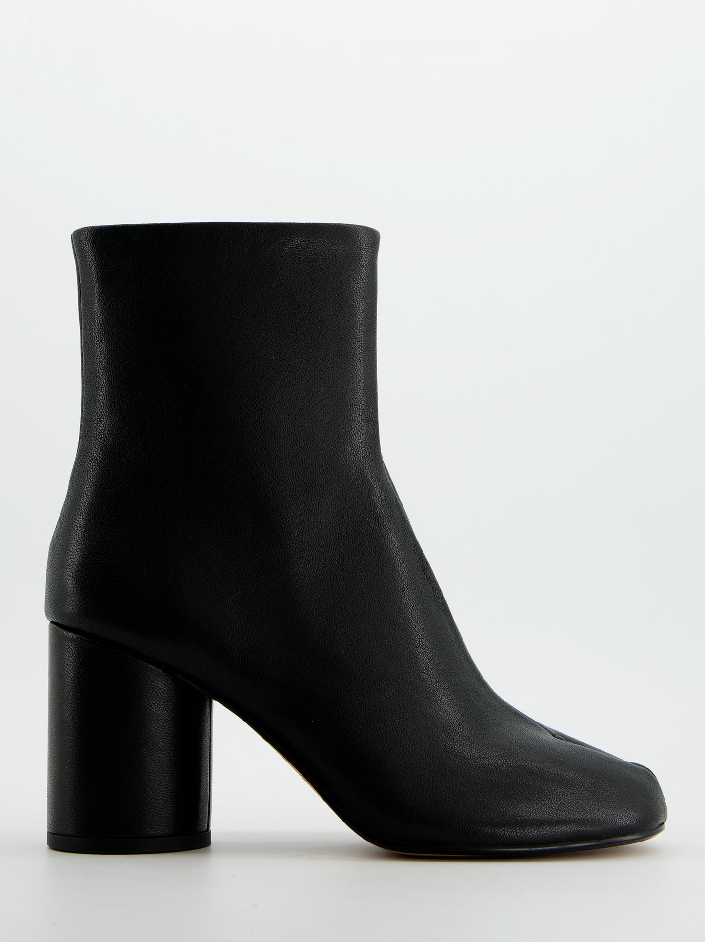Black Leather Tabi Boots - Glace