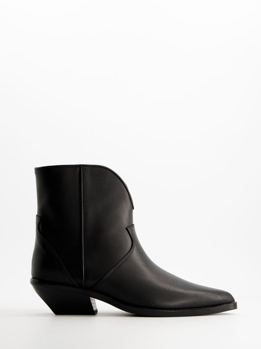 Botines cowboy de piel - Burn