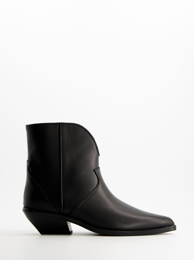 Botines cowboy de piel - Burn