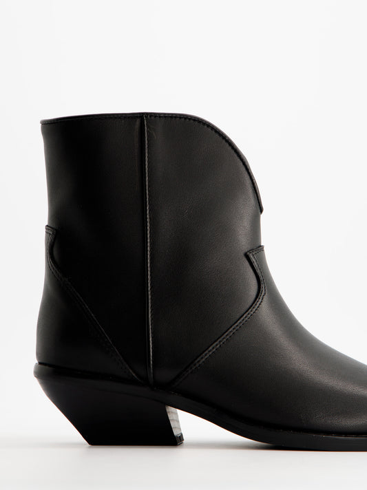 Botines cowboy de piel - Burn