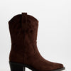 Suede-effect cowboy boots - Brooklyn