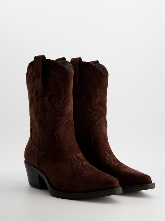 Botines cowboy efecto ante - Brooklyn