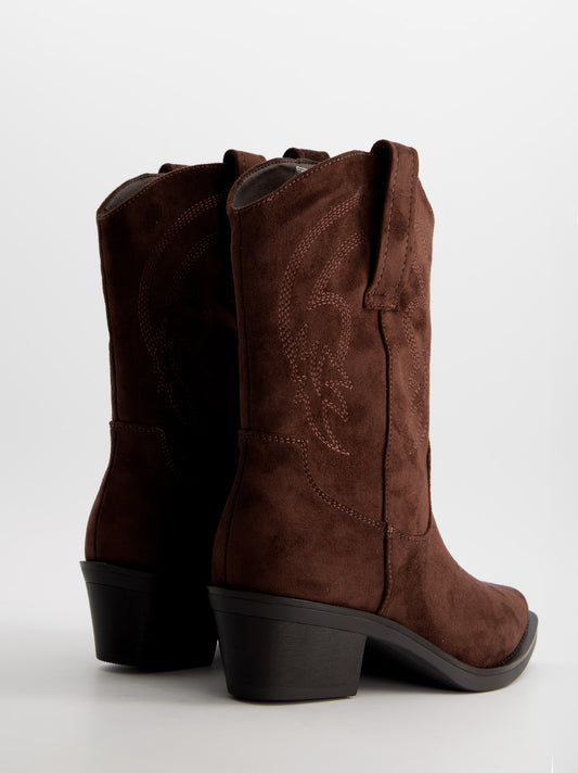 Botines cowboy efecto ante - Brooklyn