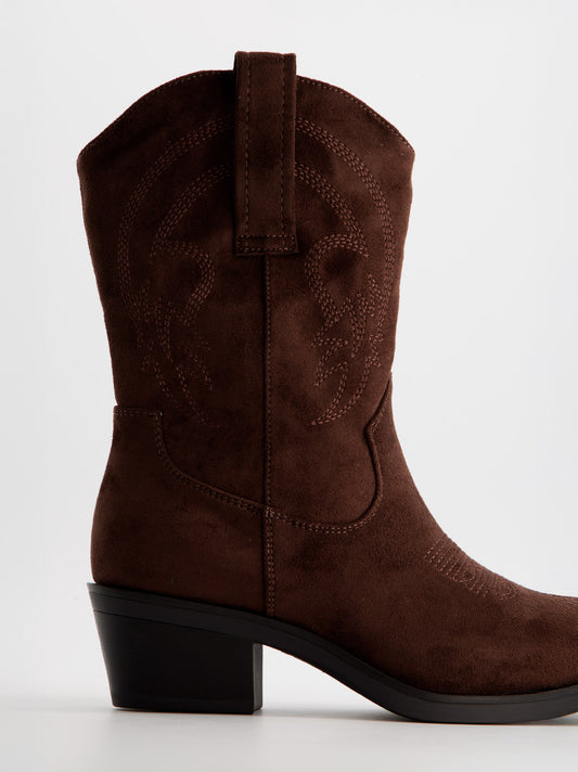 Botines cowboy efecto ante - Brooklyn