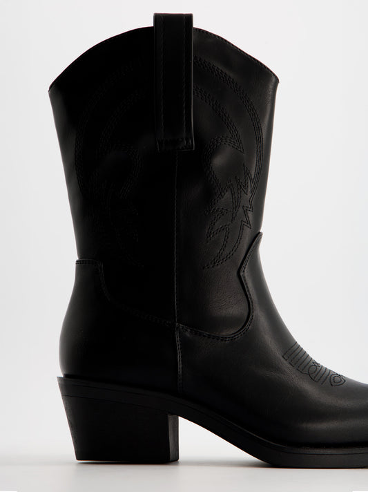 Botines cowboy efecto piel - Brooklyn