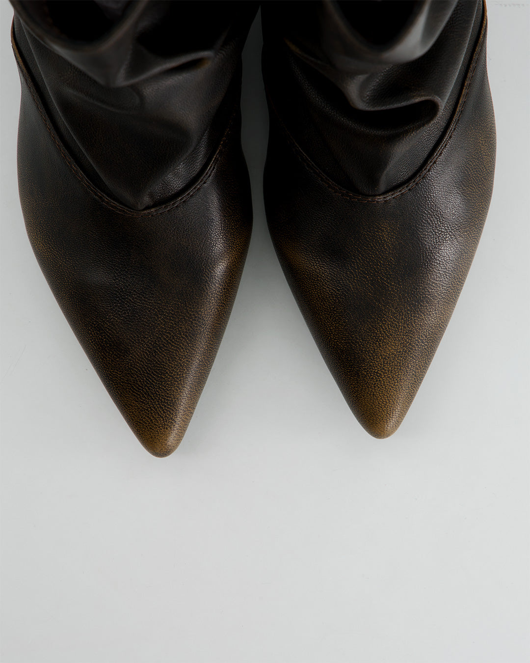 Botines de piel marrón con cuña - Rugge