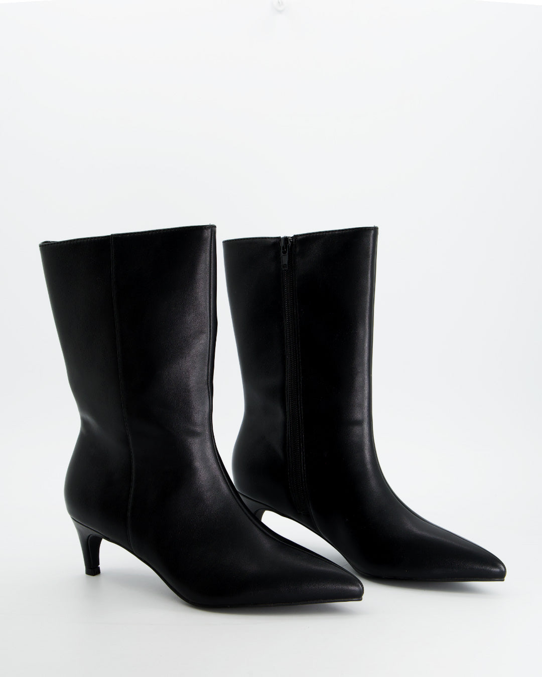 Botines negros efecto piel - Low Dafne