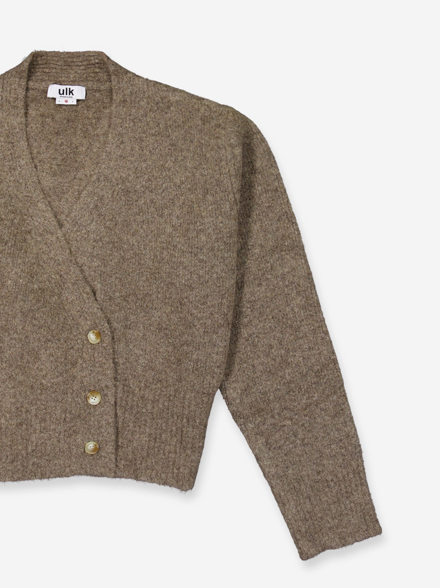 Cárdigan cropped cruzado de punto - London