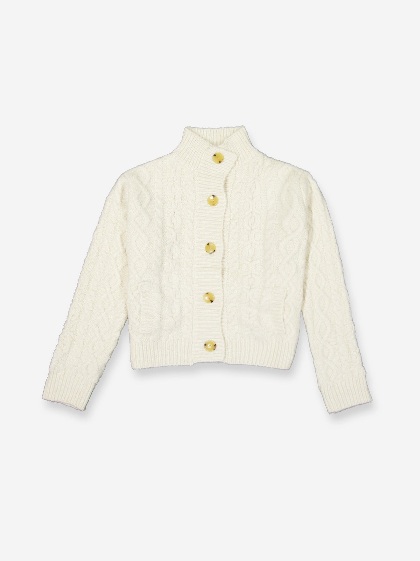 Cárdigan de punto con cuello alto - Greta