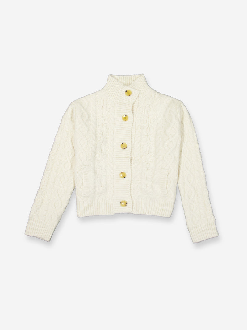 Cárdigan de punto con cuello alto - Greta