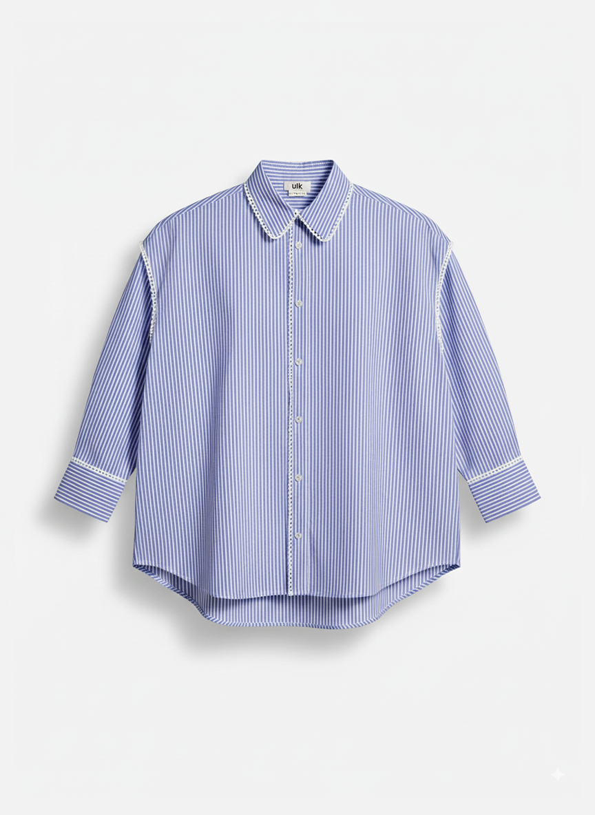 Striped poplin shirt - ULK Lucy