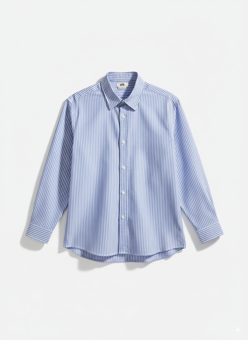 Blue poplin shirt - ULK Alina