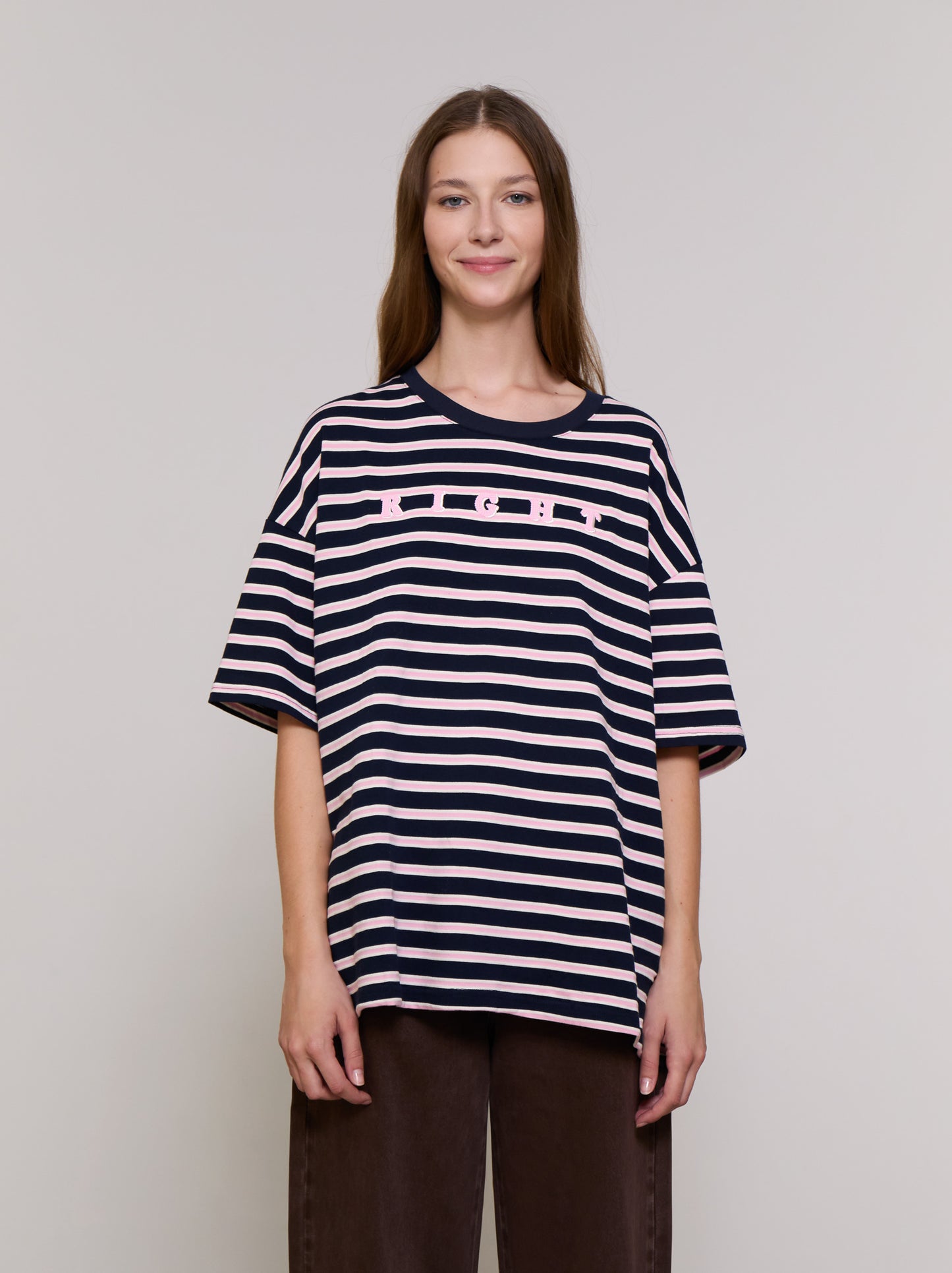 Camiseta de rayas con bordado - ULK Zainab