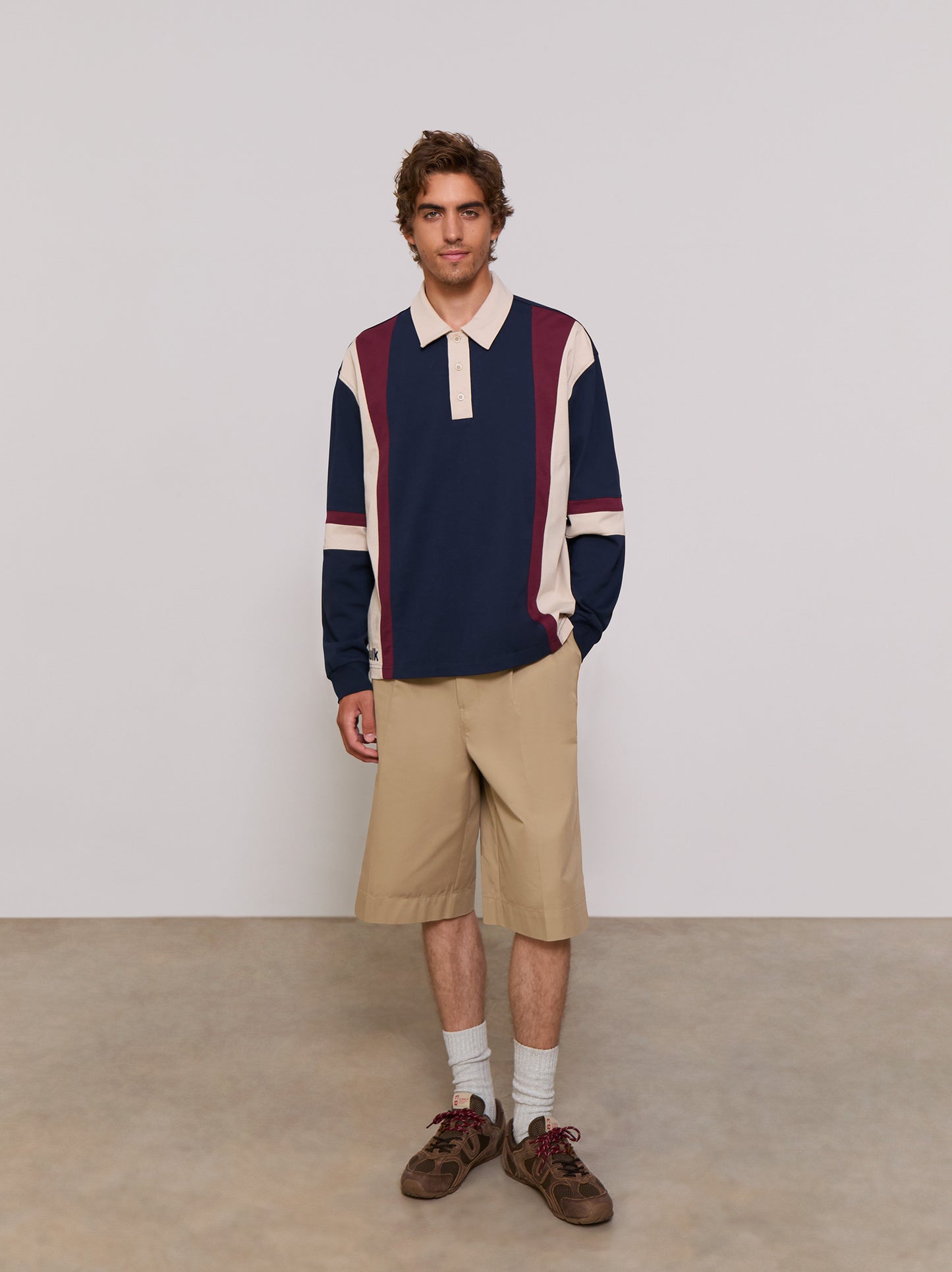 Long sleeve t-shirt with polo neck - ULK Luc