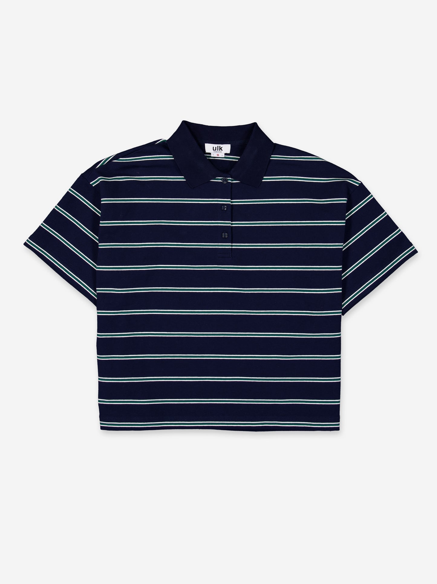 Striped polo neck t-shirt - ULK Sakura
