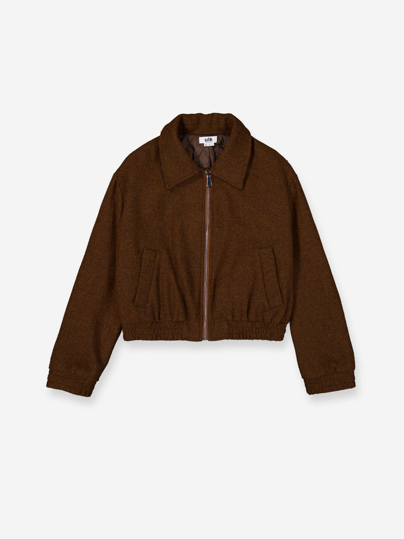 Cazadora bomber texturizada - Ivory