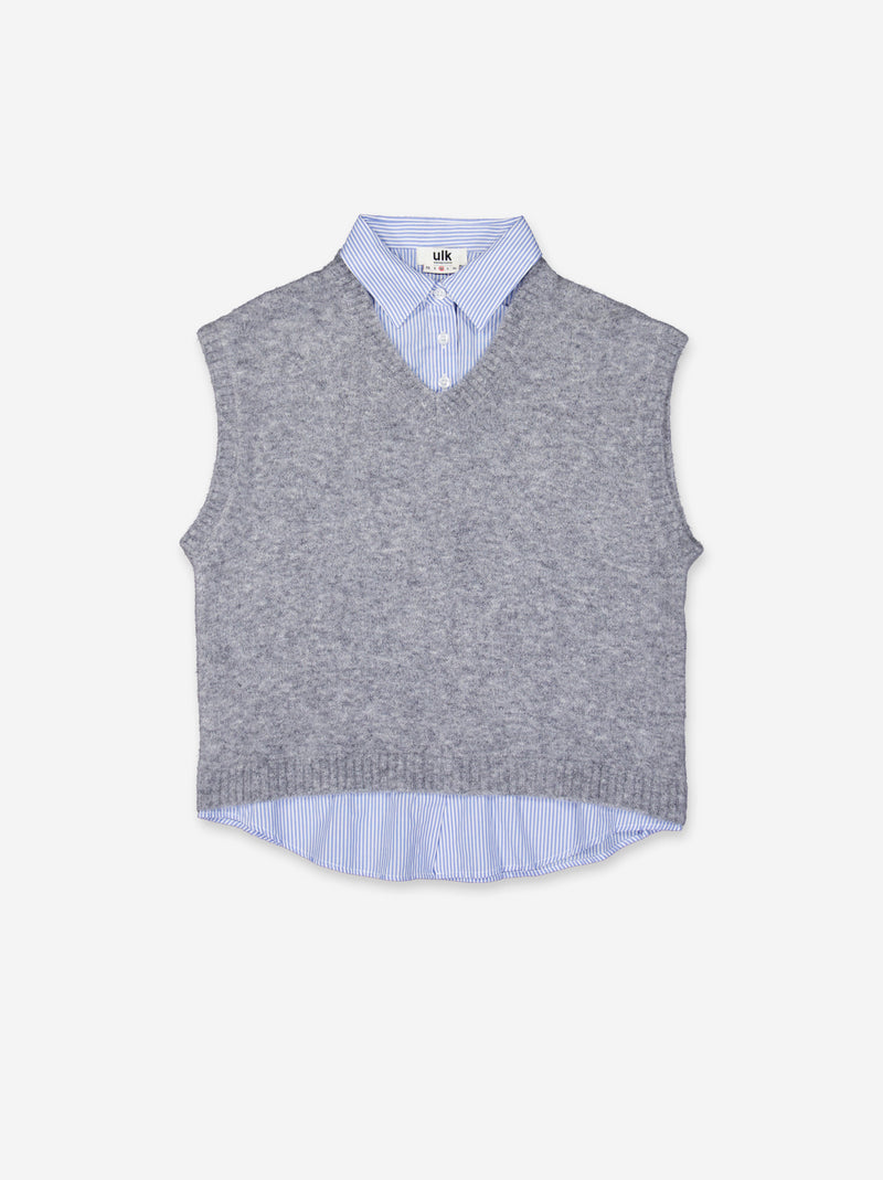 Knitted vest with shirt - ULK Joile