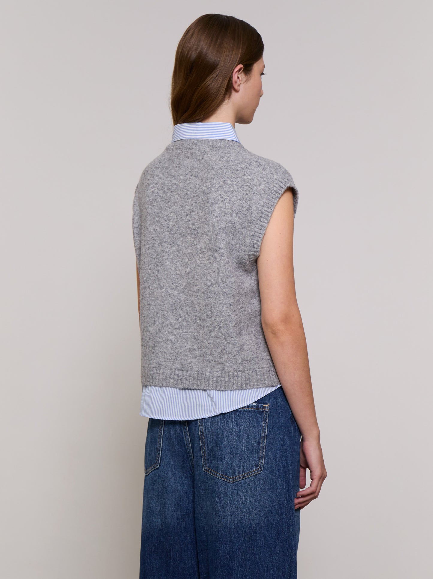 Chaleco punto con camisa - ULK Joile