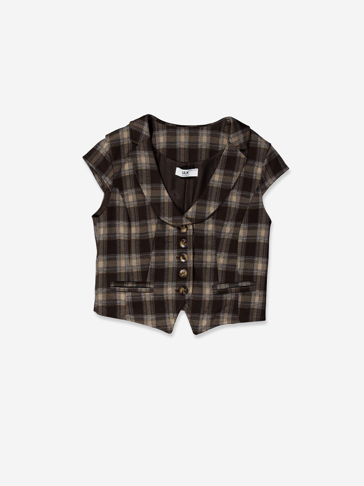 Plaid Tailored Vest - Vitotop