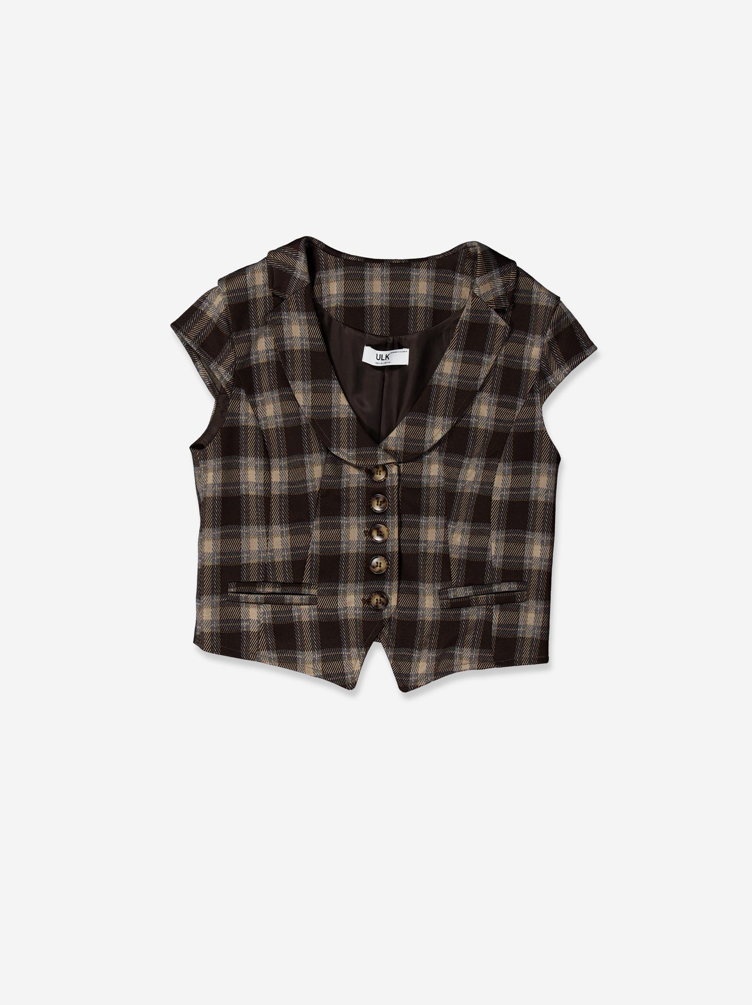 Plaid Tailored Vest - Vitotop
