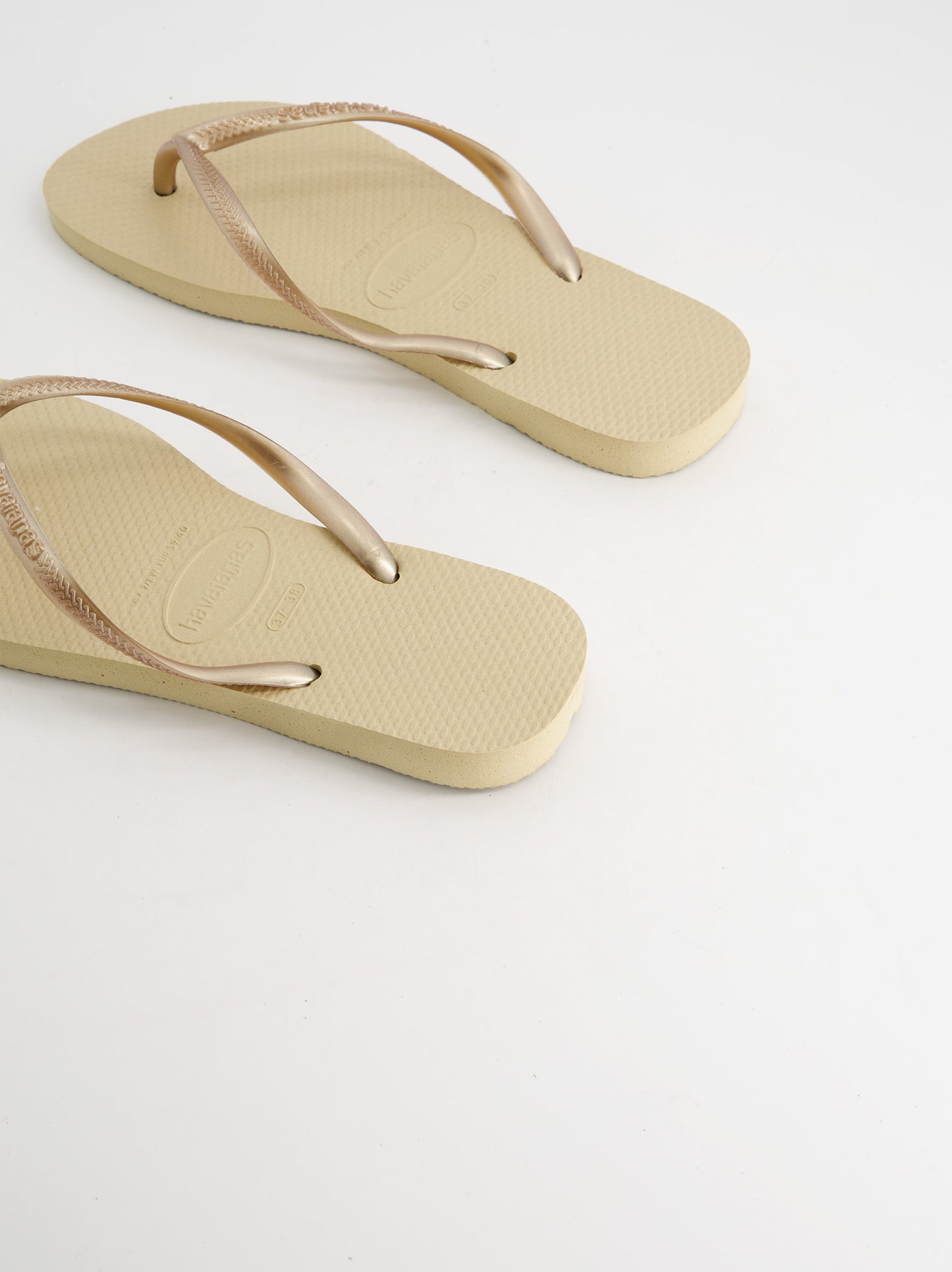 Chanclas Havaianas Slim Logo Beige
