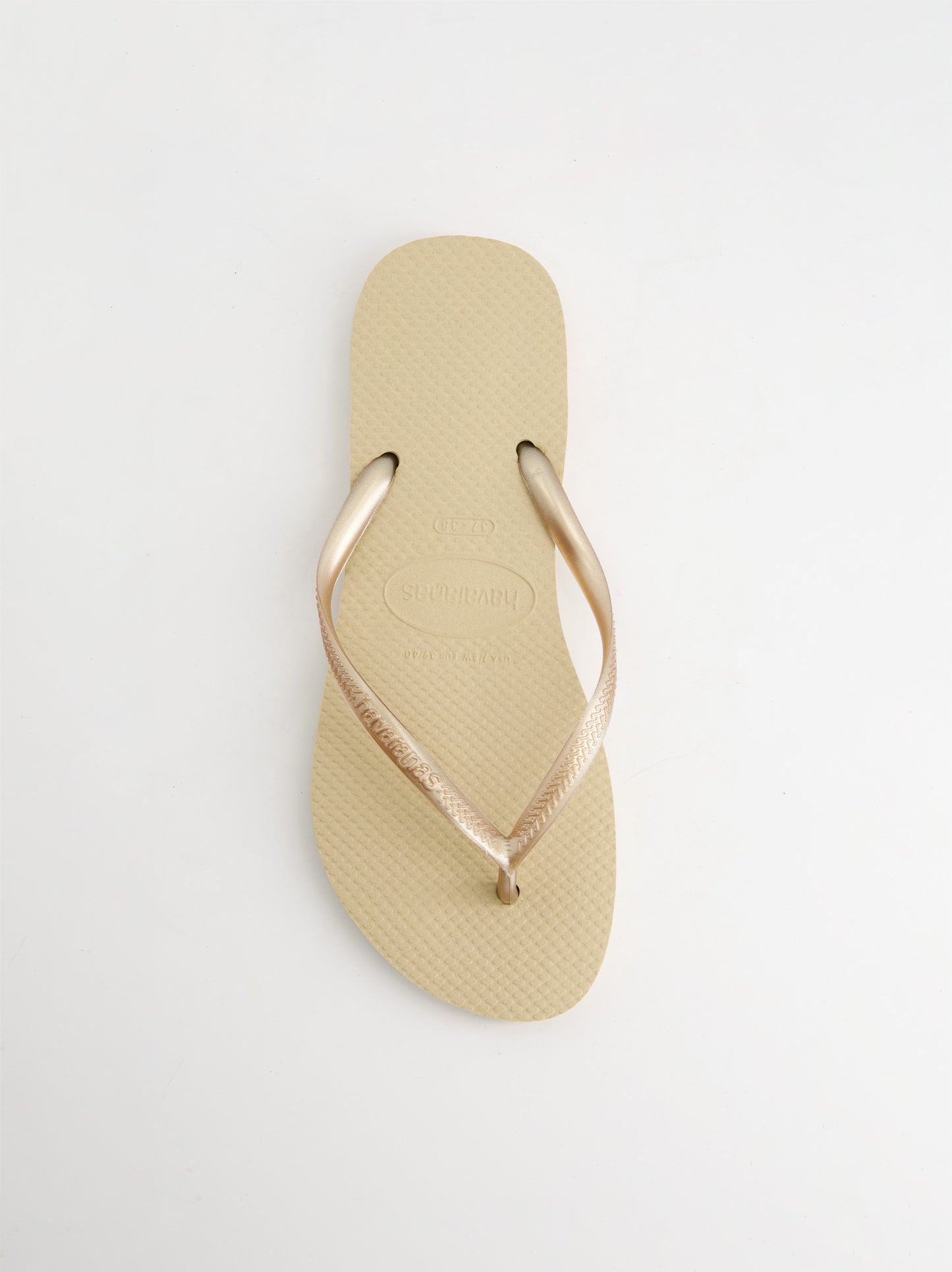 Chanclas Havaianas Slim Logo Beige