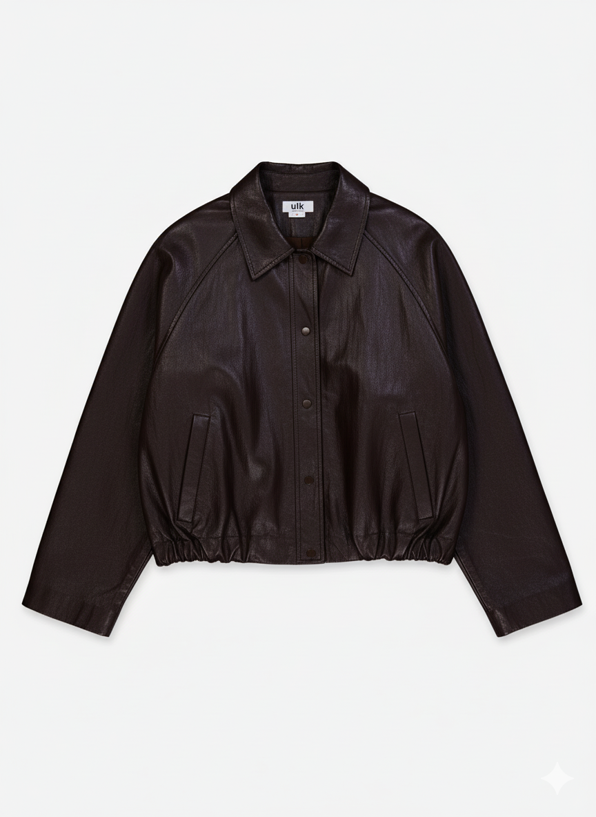Faux leather bomber jacket - ULK Cleo