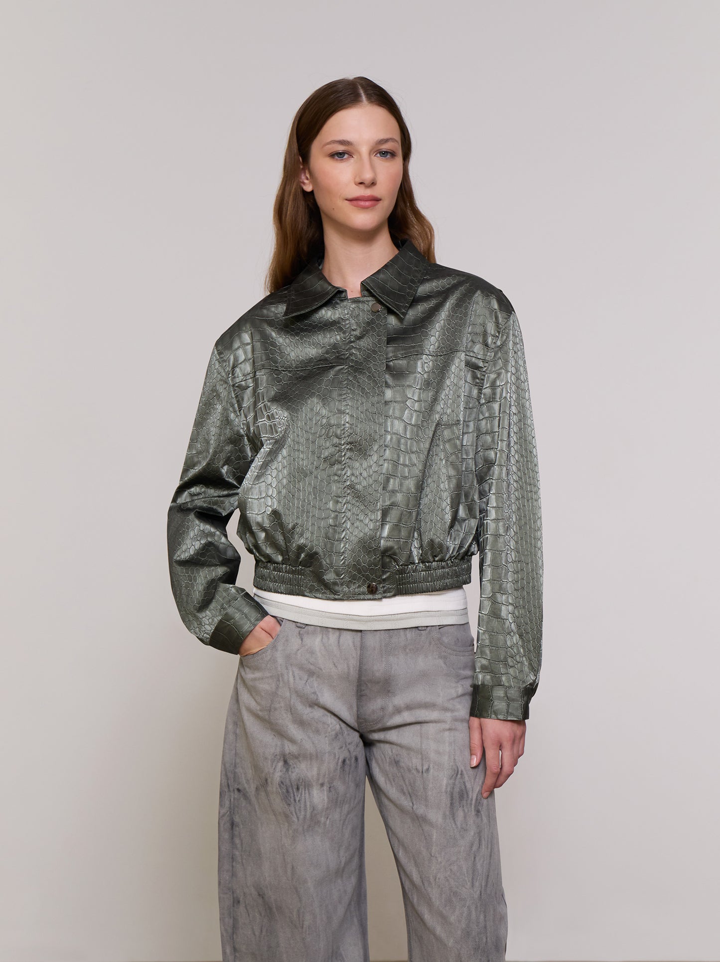 Textured bomber jacket - ULK Lisbon