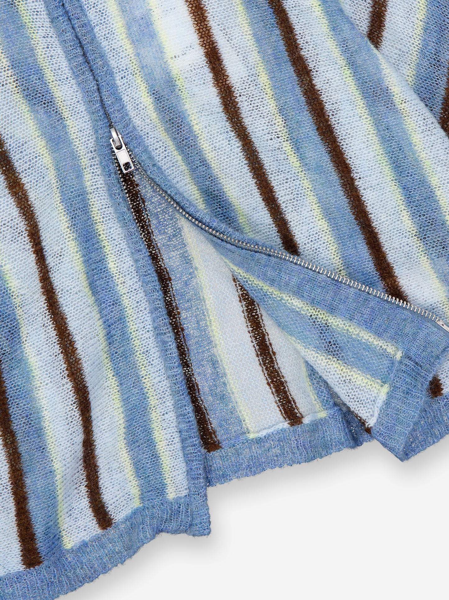 Chaqueta de punto cropped a rayas con cuello fold-over - Luzia