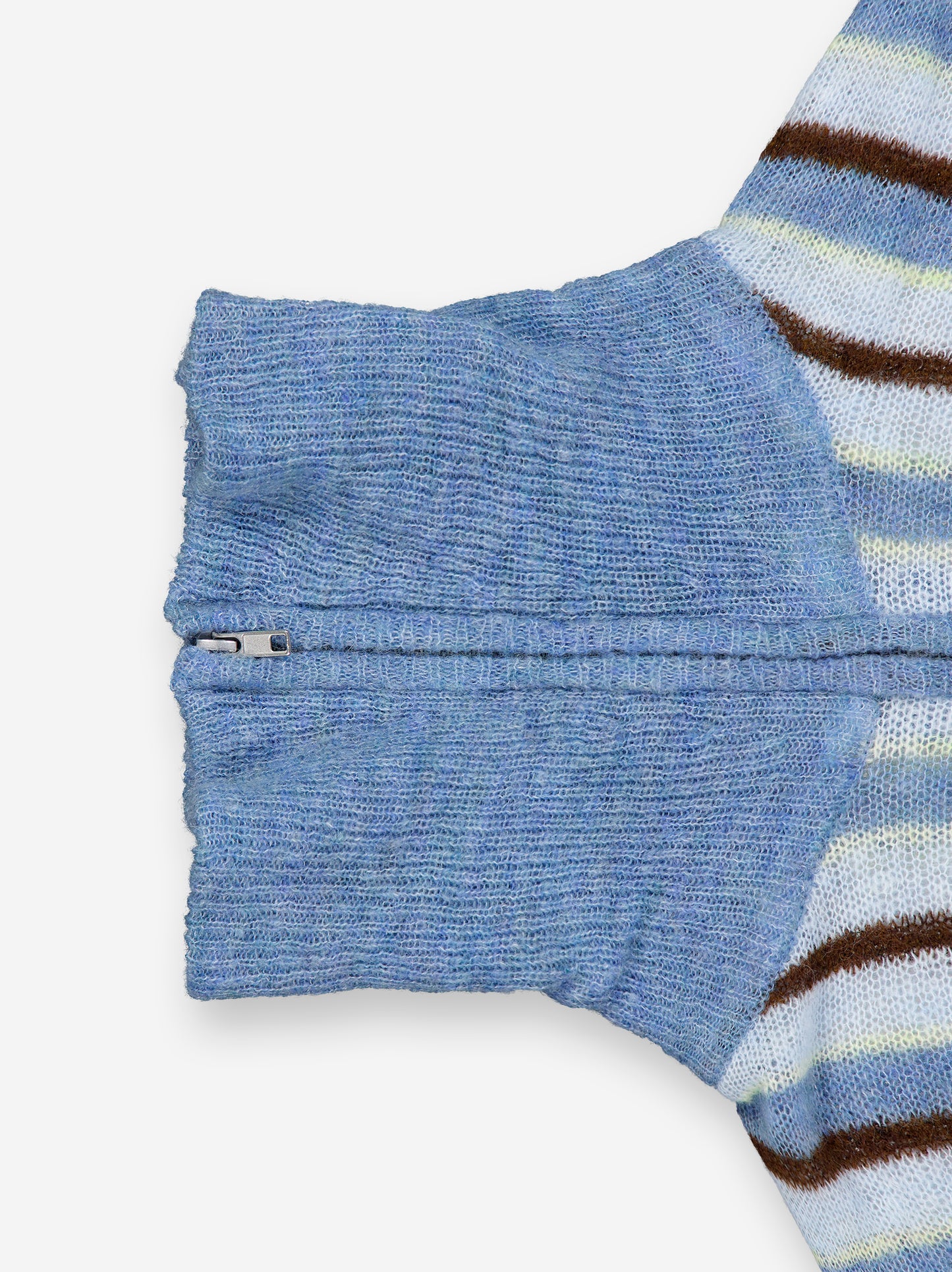 Chaqueta de punto cropped a rayas con cuello fold-over - Luzia