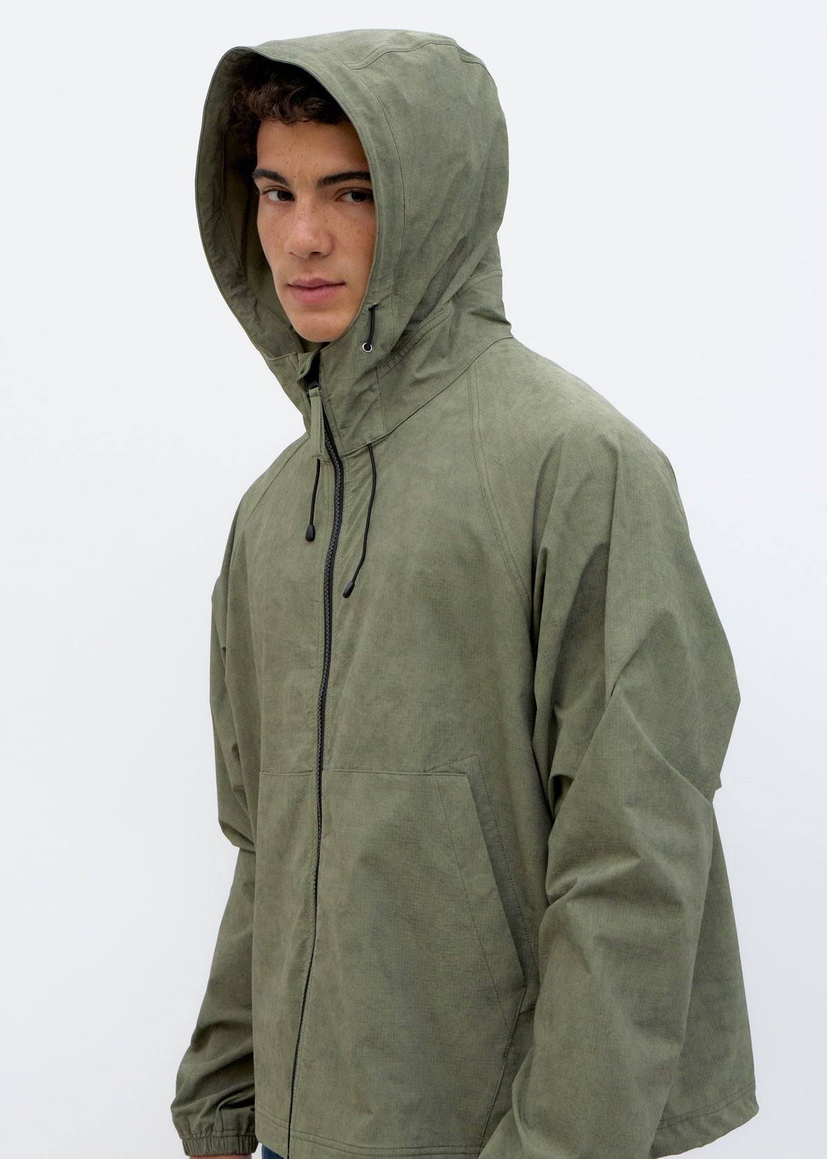 Chaqueta ligera textura verde - Wave