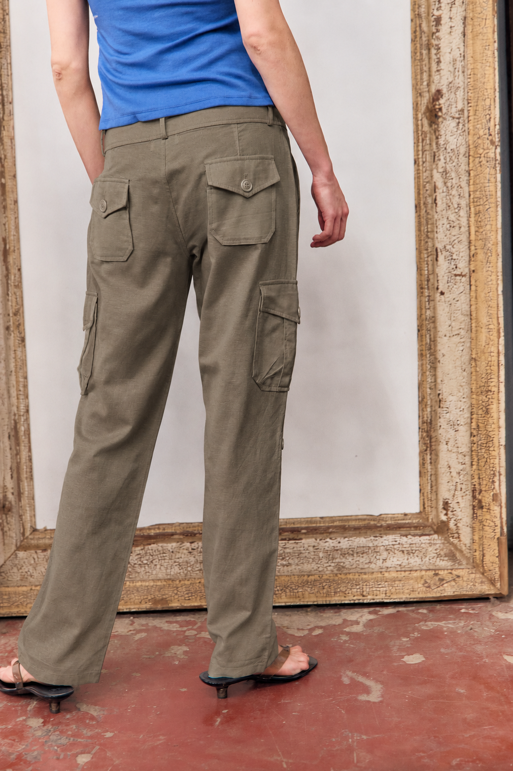 Long cargo utility pants - Crack