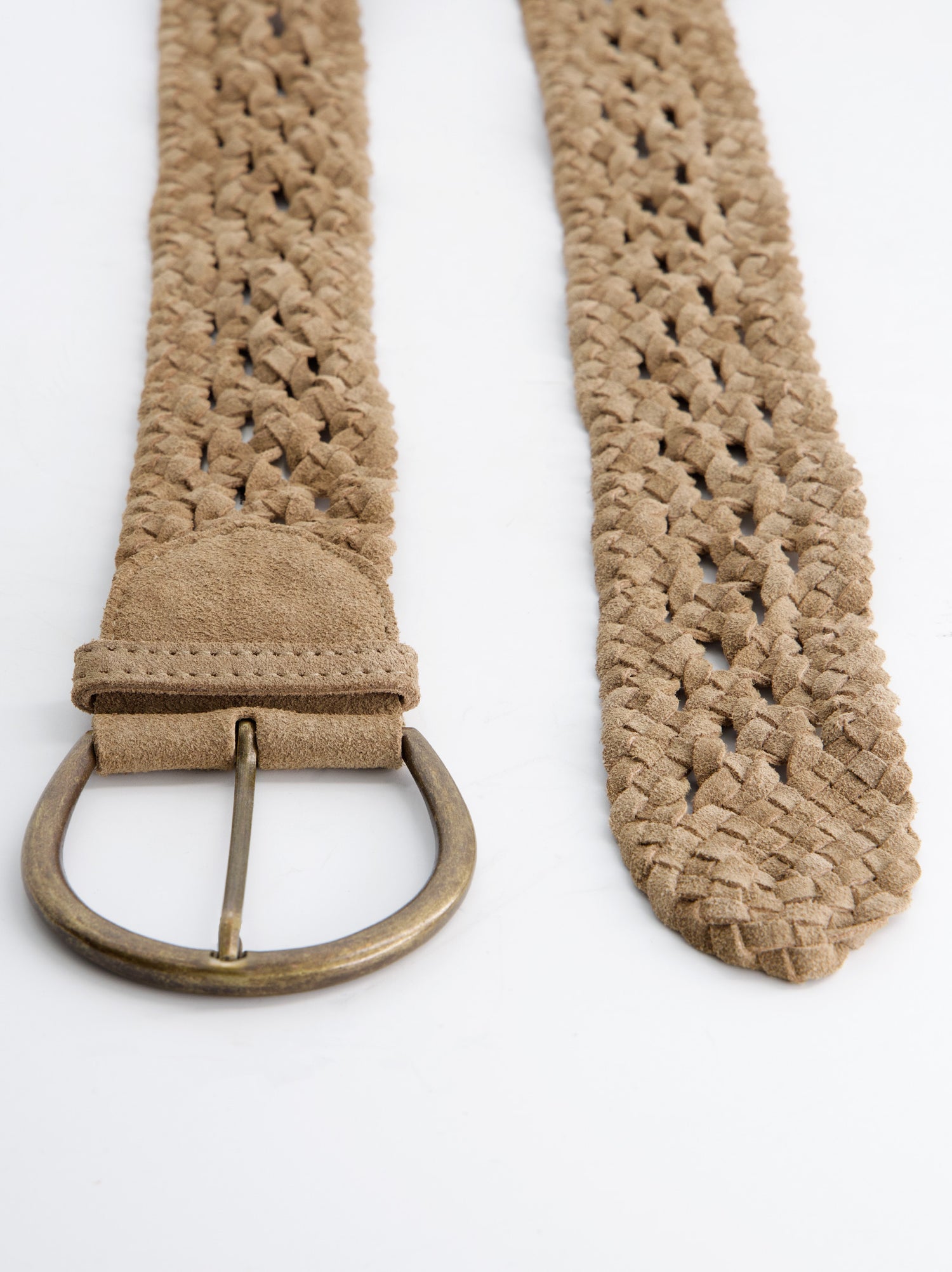 Cinturón Trenzado Beige Con hebilla - Rivo
