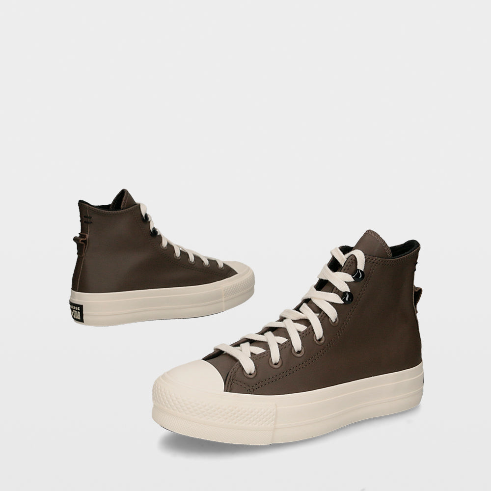 Converse Chuck Taylor All Star Lift Platform Fleece-Lined Leather - Zapatillas