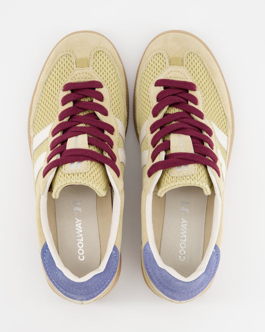 Coolway Baresi Ivy Gold - Zapatillas de ante y nylon efecto malla
