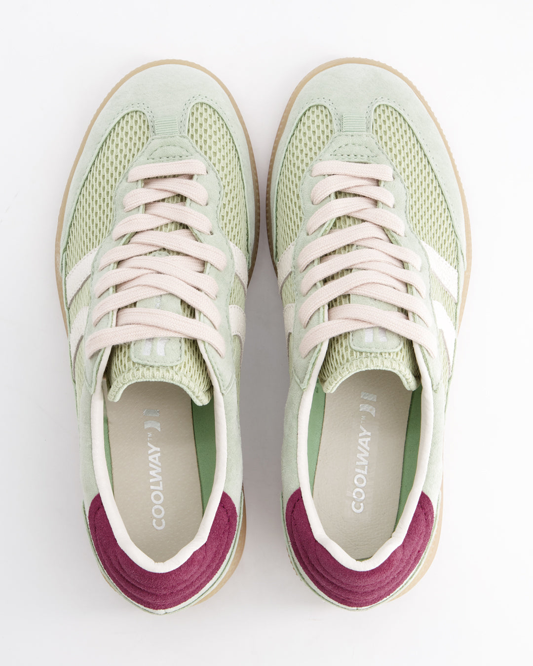 Coolway Baresi Lux Mint - Zapatillas deportivas de ante efecto malla