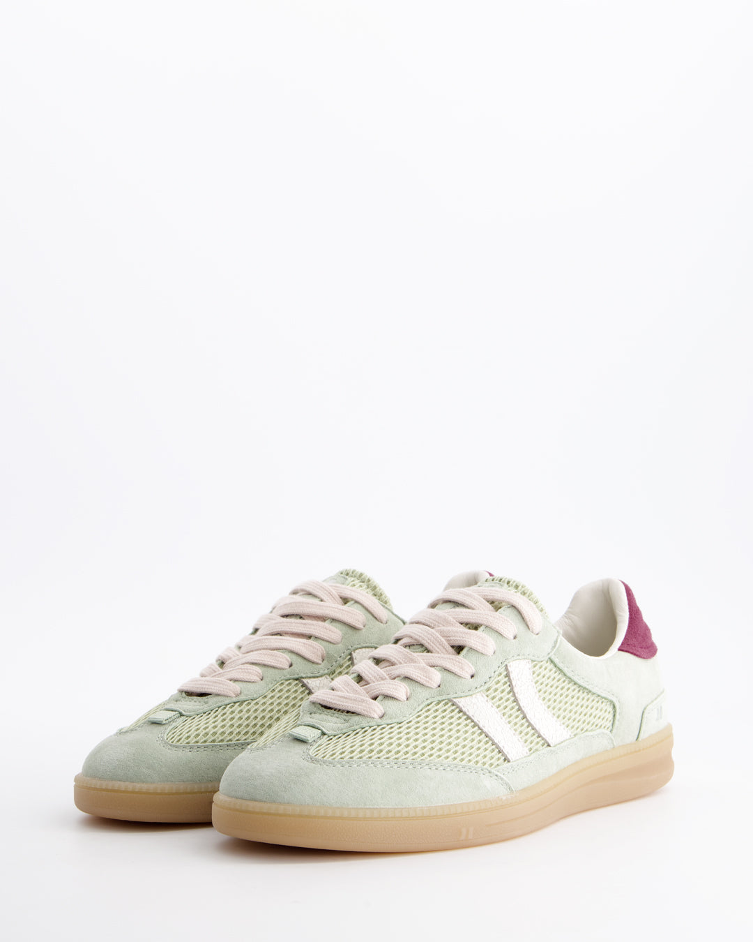 Coolway Baresi Lux Mint - Mesh-effect suede sneakers