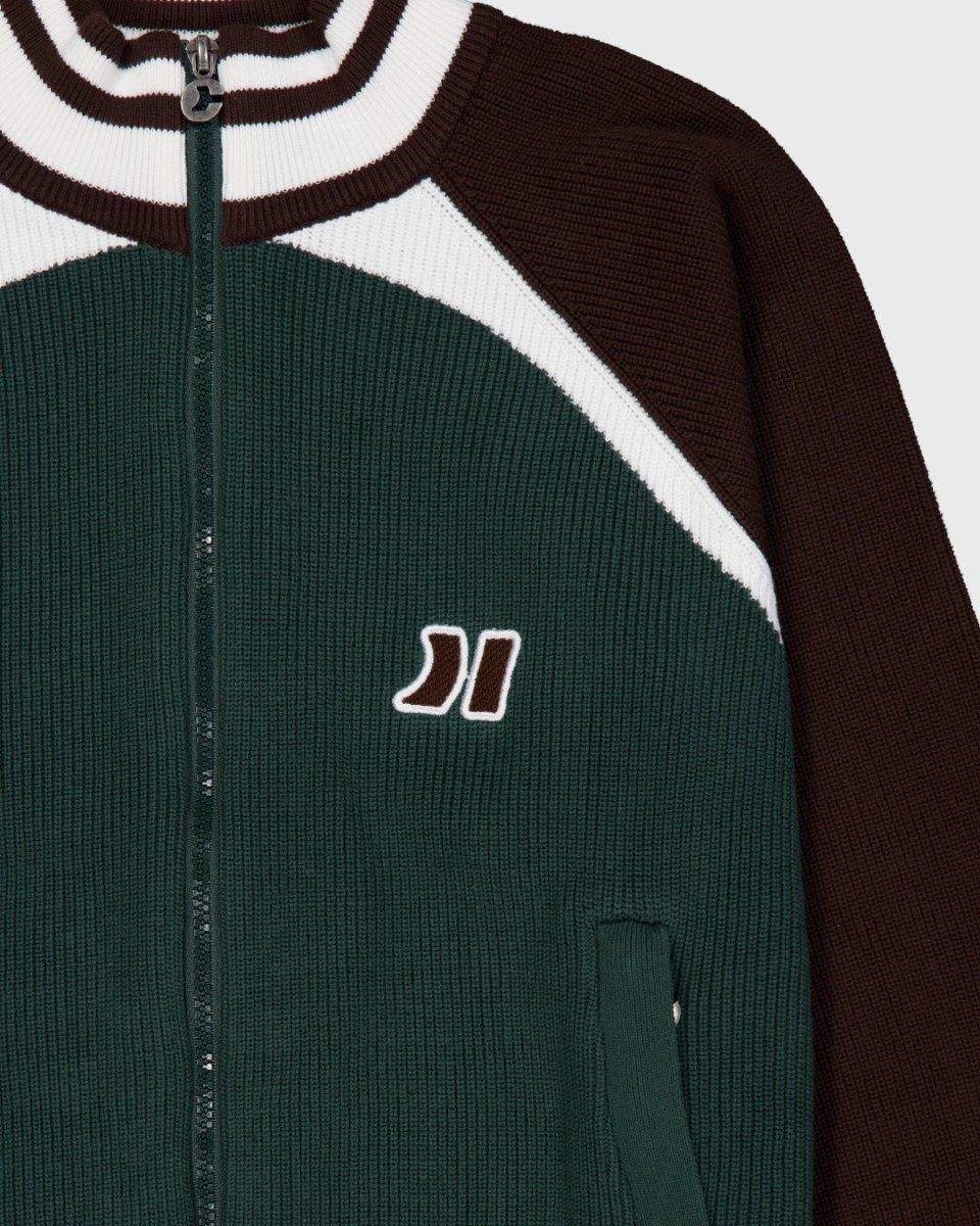 Coolway Basil Green Knit Zipper - Chaqueta deportiva de manga larga