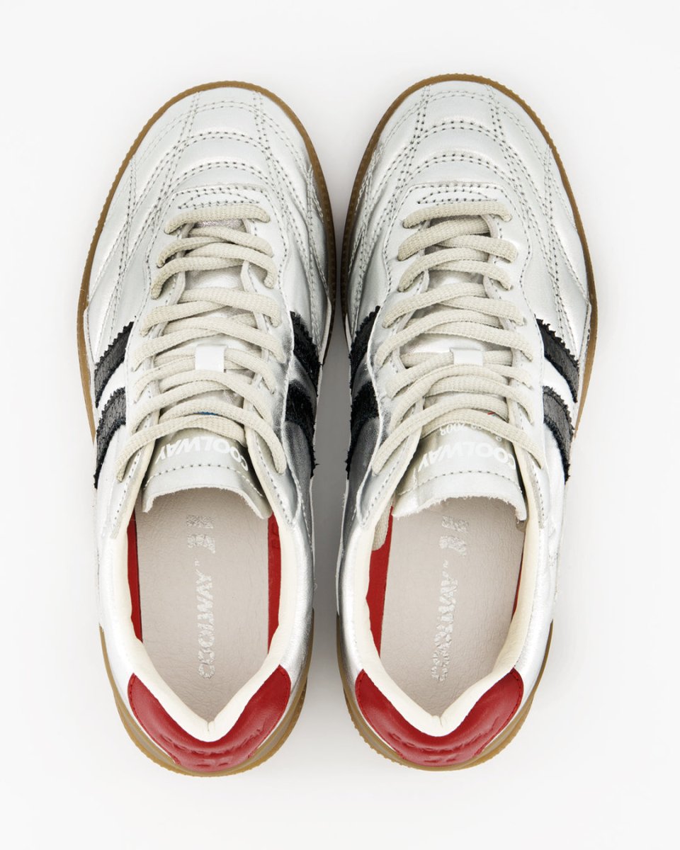 Coolway Becks Silver Flash - Leather sneakers