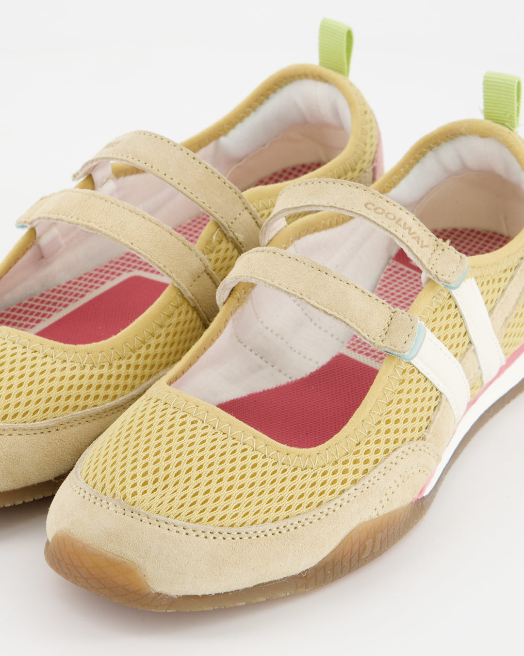 Coolway Bella Citrina - Bailarinas deportivas de ante y malla