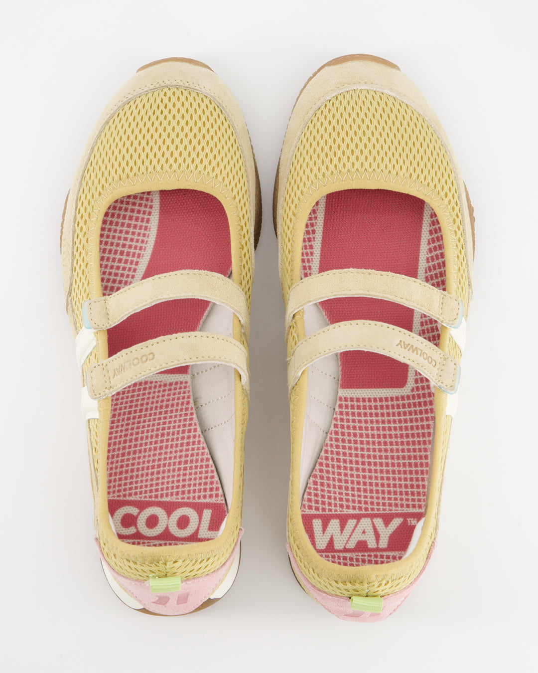 Coolway Bella Citrina - Bailarinas deportivas de ante y malla